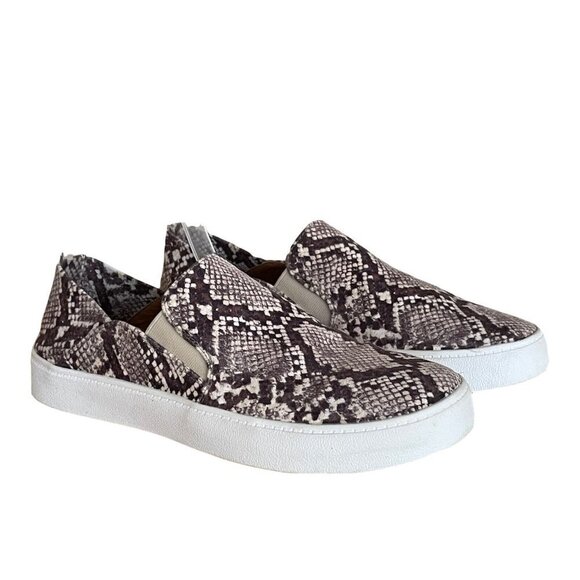 Steve Madden Fayna Snakeskin Print Slip On Sneakers 9 - Picture 5 of 16
